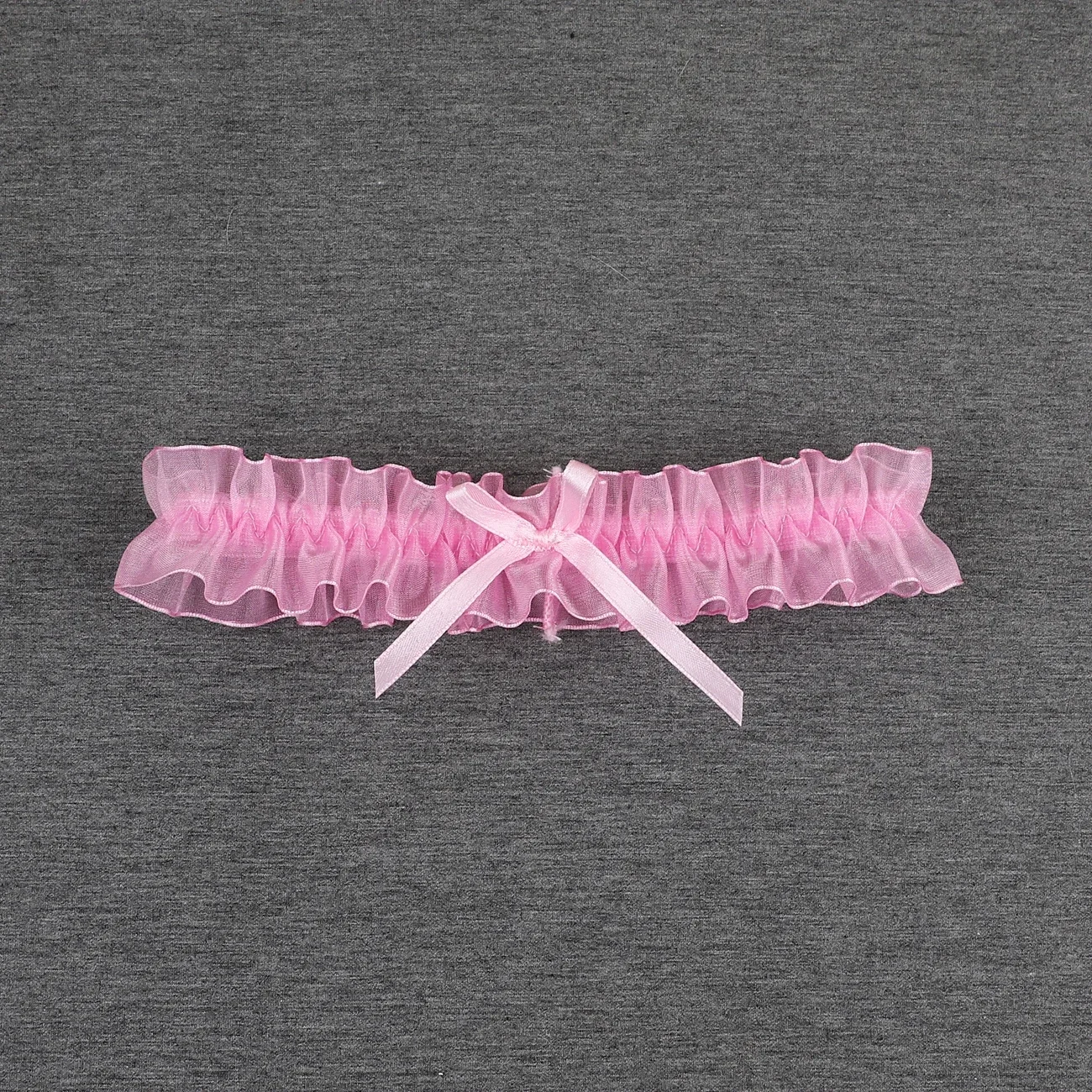 Choker koronkowy z kokardką dla kobiet Różowy