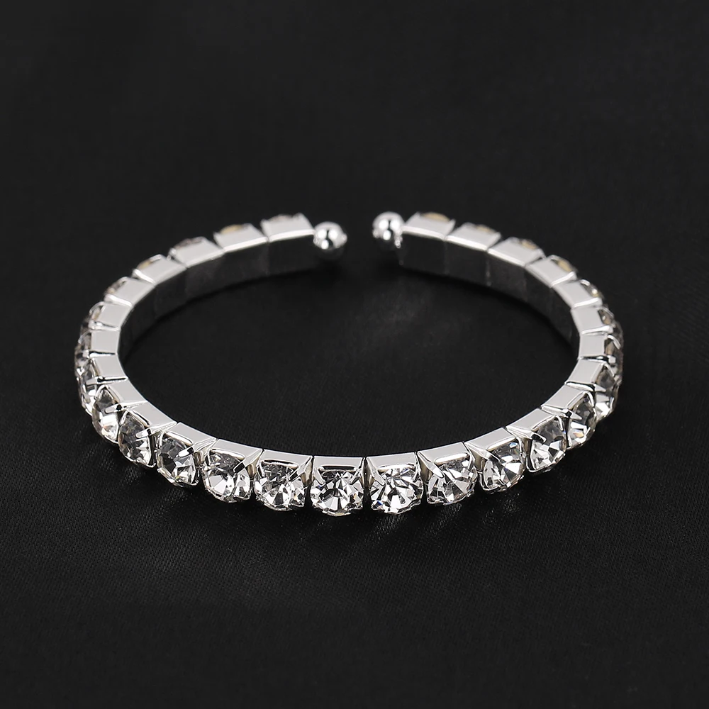 Choker kryształowy ze strasami ślubny naszyjnik tenisowy Bangle for design 1