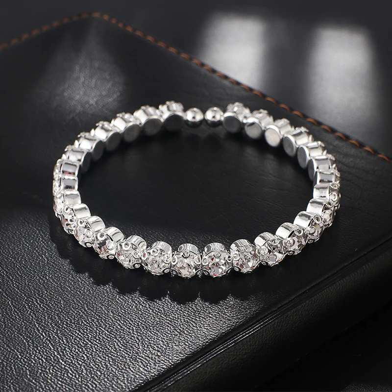 Choker kryształowy ze strasami ślubny naszyjnik tenisowy Bangle for design 4