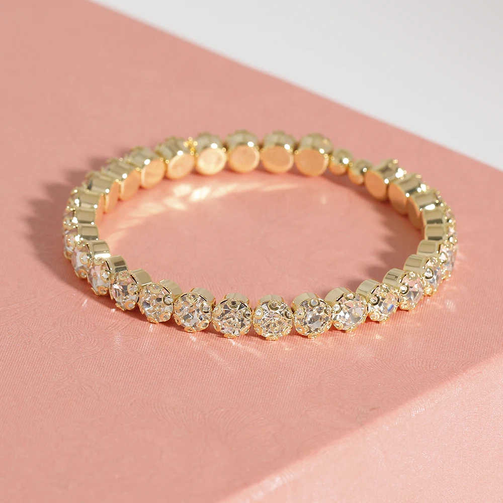 Choker kryształowy ze strasami ślubny naszyjnik tenisowy Bangle for design 5
