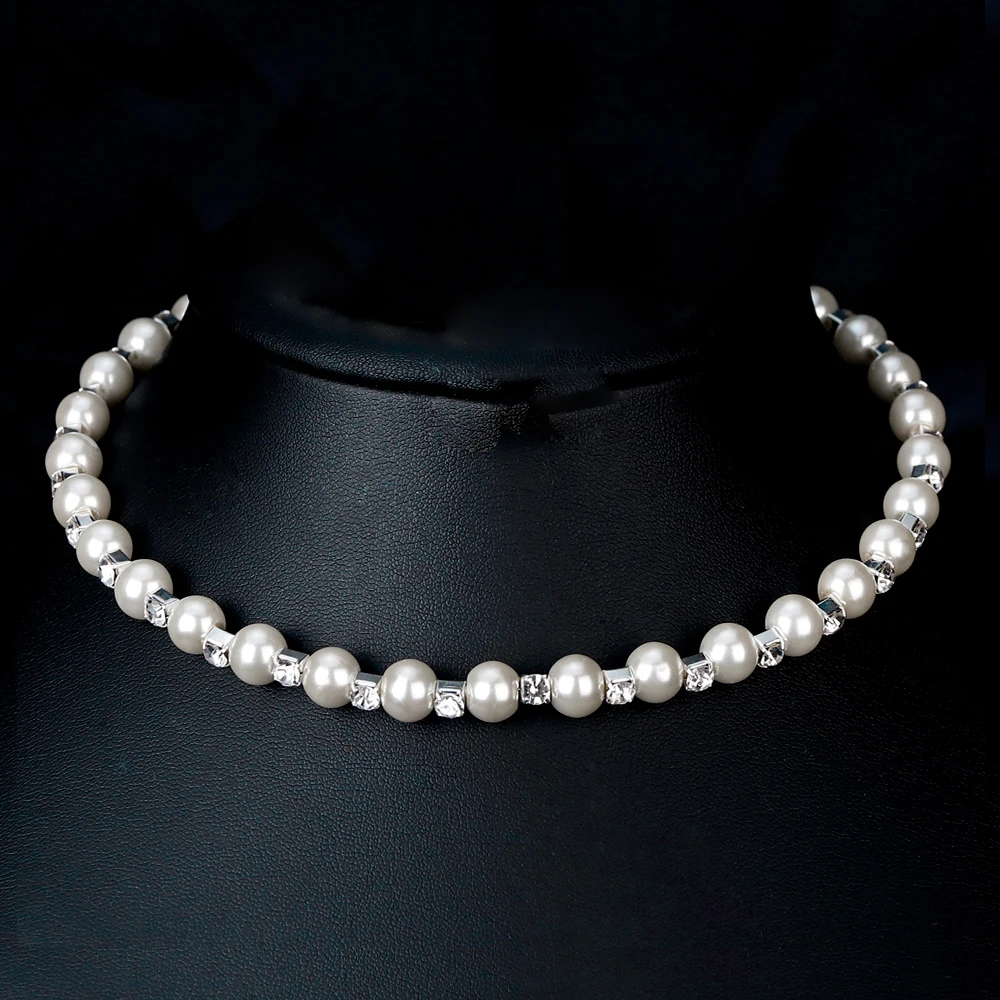 Choker kryształowy ze strasami ślubny naszyjnik tenisowy Design 8