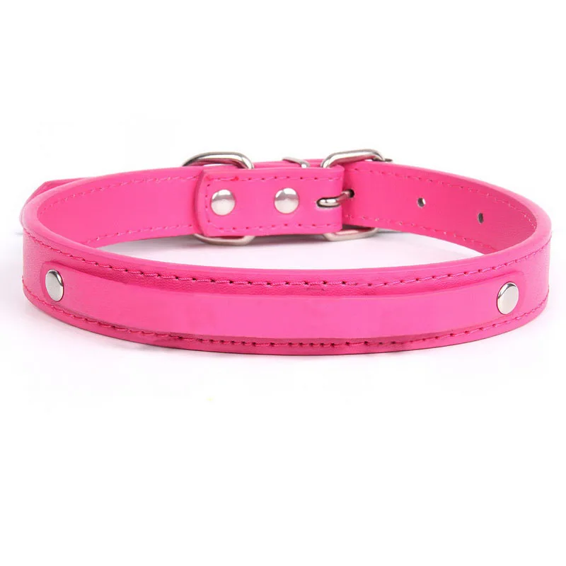 Choker ze skóry ekologicznej z personalizowanym napisem Róża