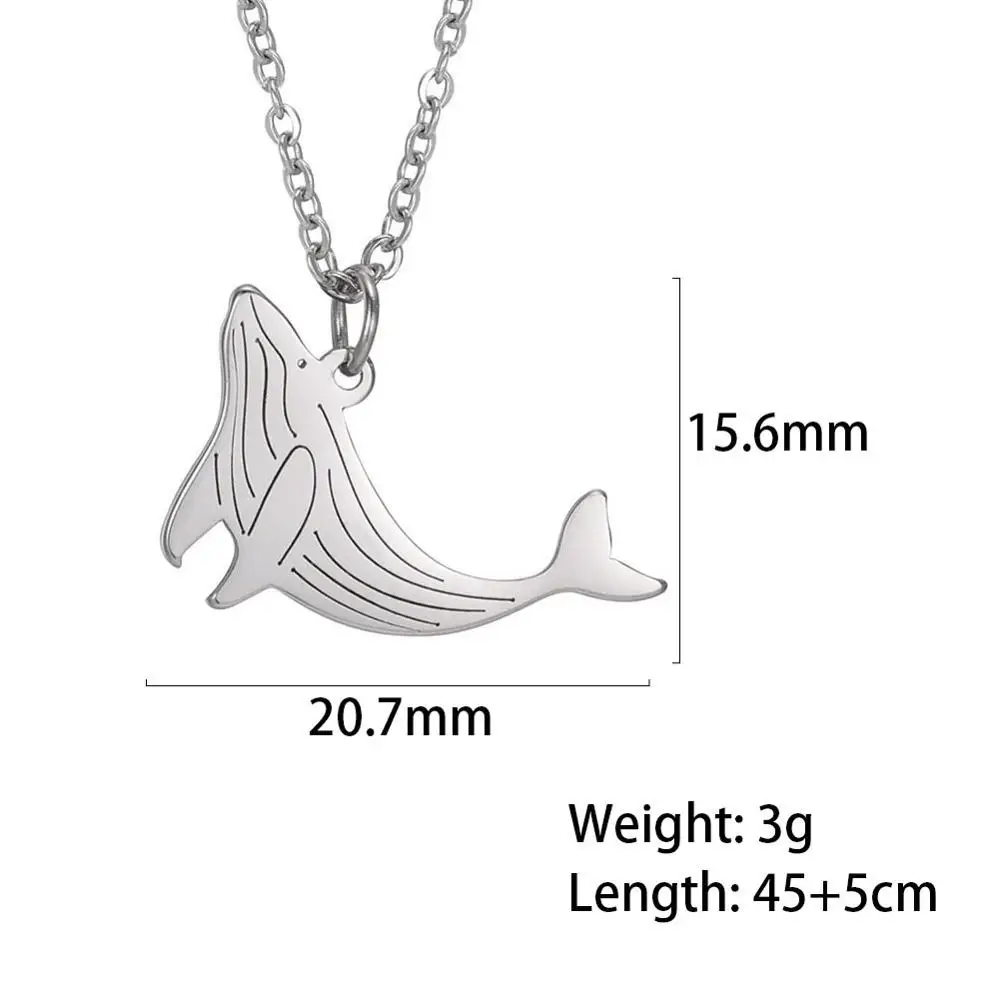 Choker ze stali z zawieszką zwierzęcą - kot, pies, delfin Dolphin a