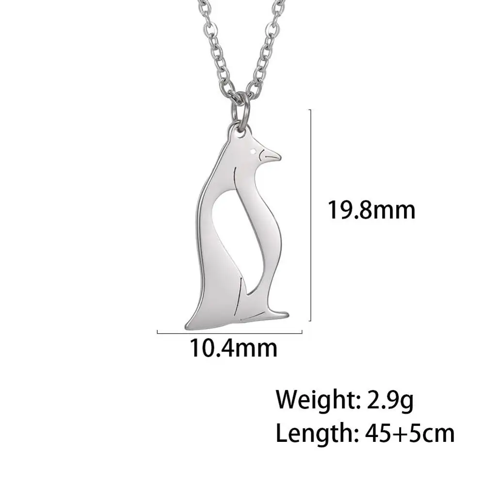 Choker ze stali z zawieszką zwierzęcą - kot, pies, delfin Penguin