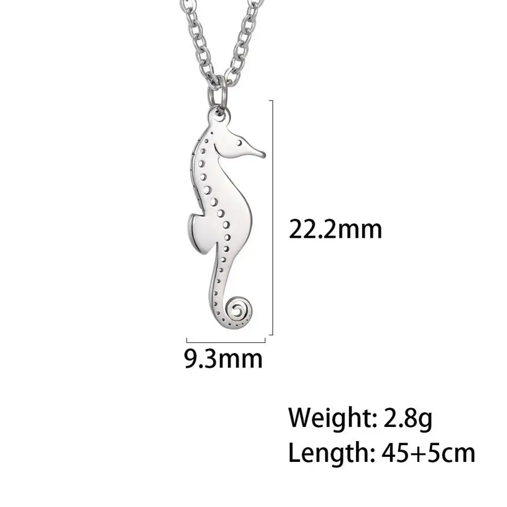 Choker ze stali z zawieszką zwierzęcą - kot, pies, delfin Seahorse