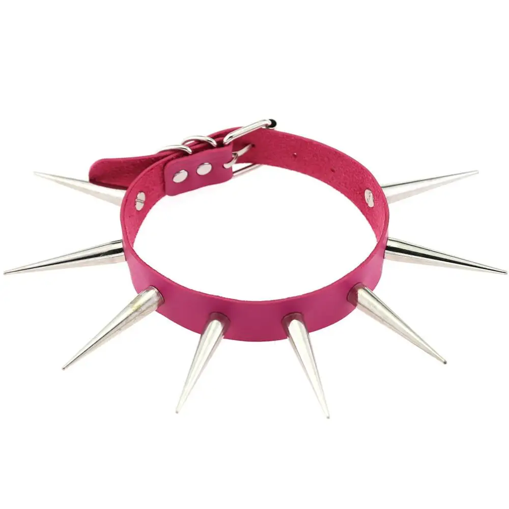 Choker z kolcami gotycki naszyjnik punk z ćwiekami Rosered