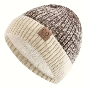 Ciepła czapka zimowa z dzianiny beanie unisex Mz116 1