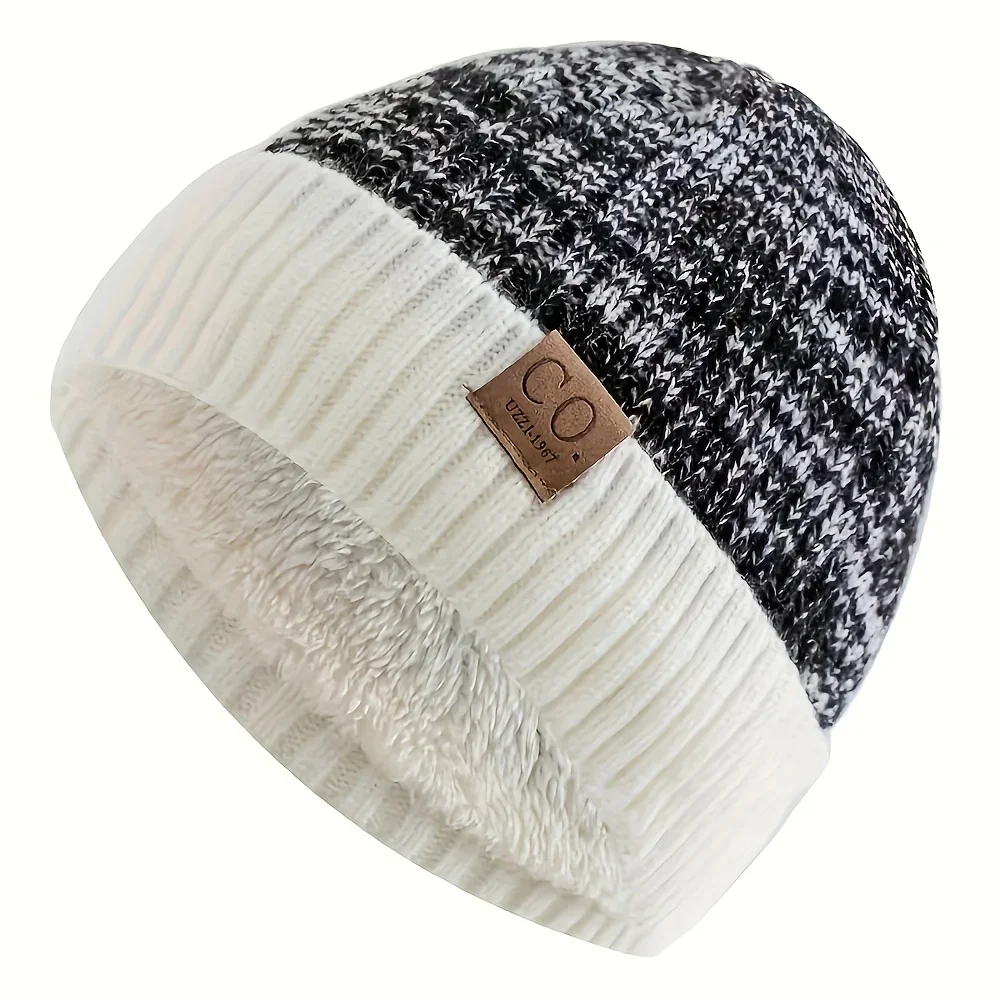 Ciepła czapka zimowa z dzianiny beanie unisex Mz116 3