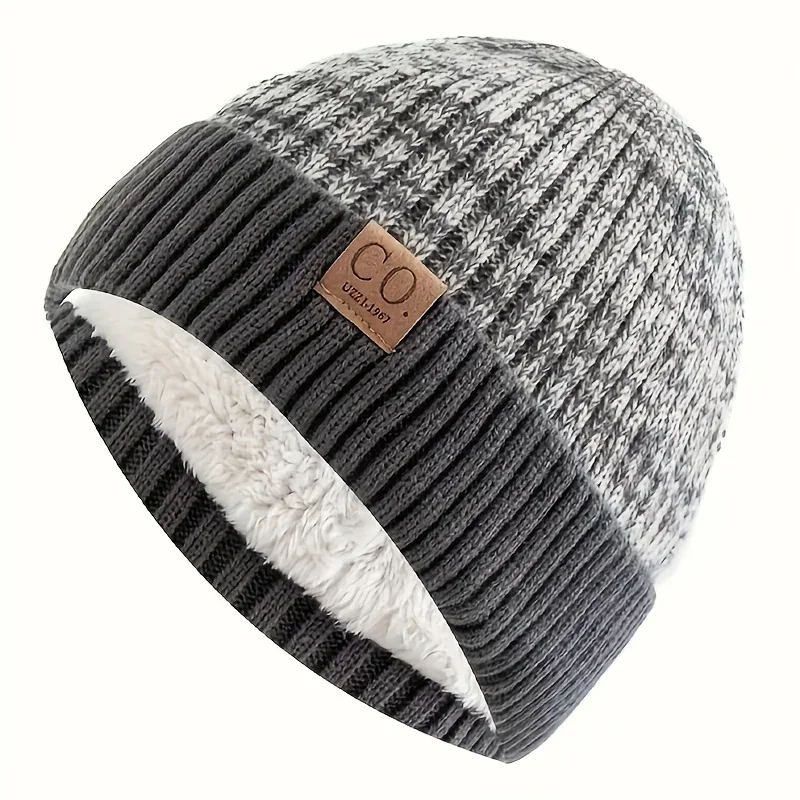 Ciepła czapka zimowa z dzianiny beanie unisex Mz116 5