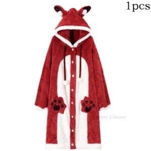 Ciepły szlafrok damski z kapturem Kigurumi Robe only