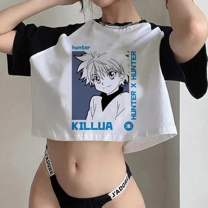 Crop top damski z nadrukiem anime Hunter x Hunter 10021