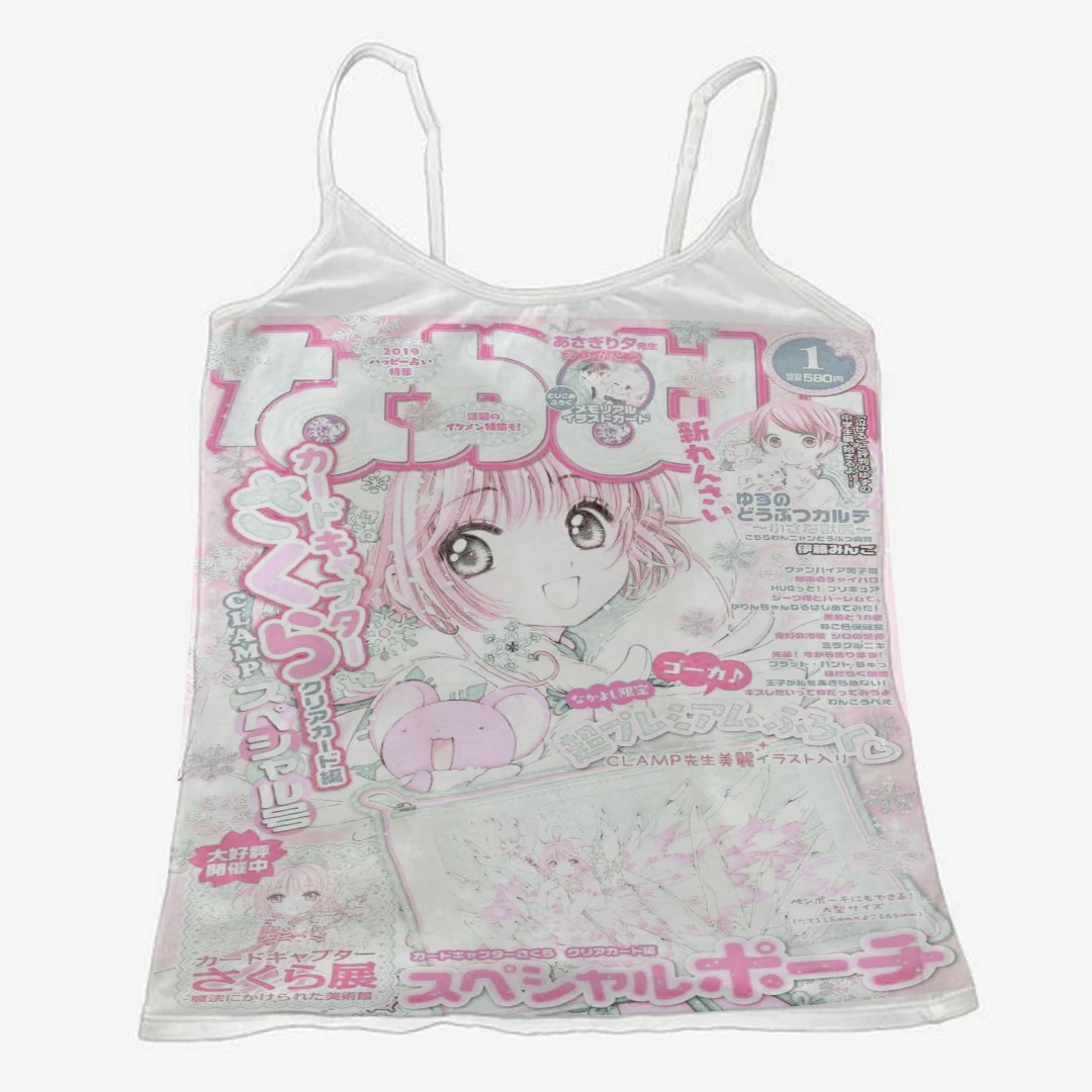 Crop top damski na ramiączkach – estetyczny letni top w stylu Harajuku Fluoresceyna
