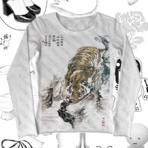 Crop top Y2K Gothic z gwiazdami i długim rękawem Harajuku Biały