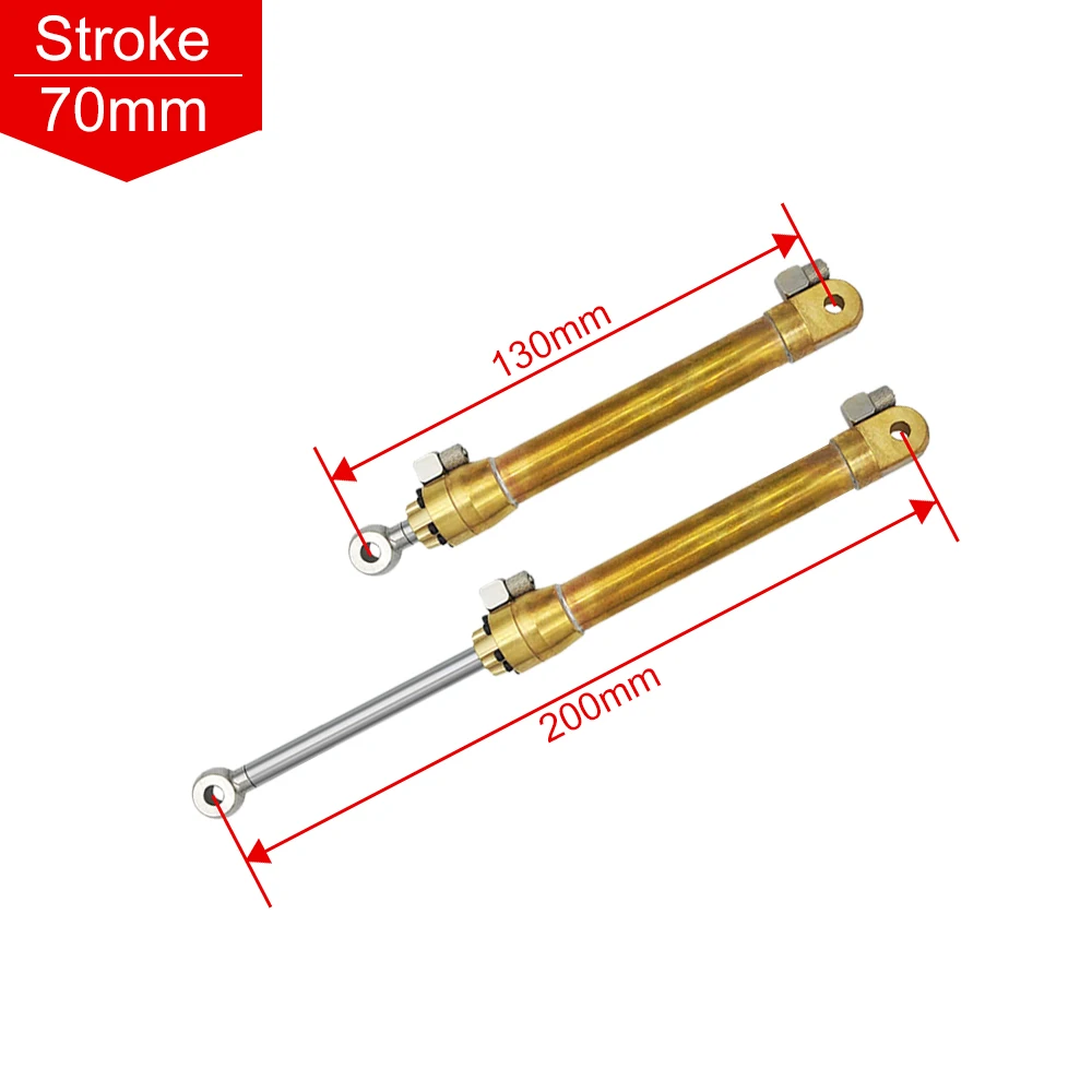 Metalowy cylinder hydrauliczny do koparki RC 1/14 CAT 336D żółty