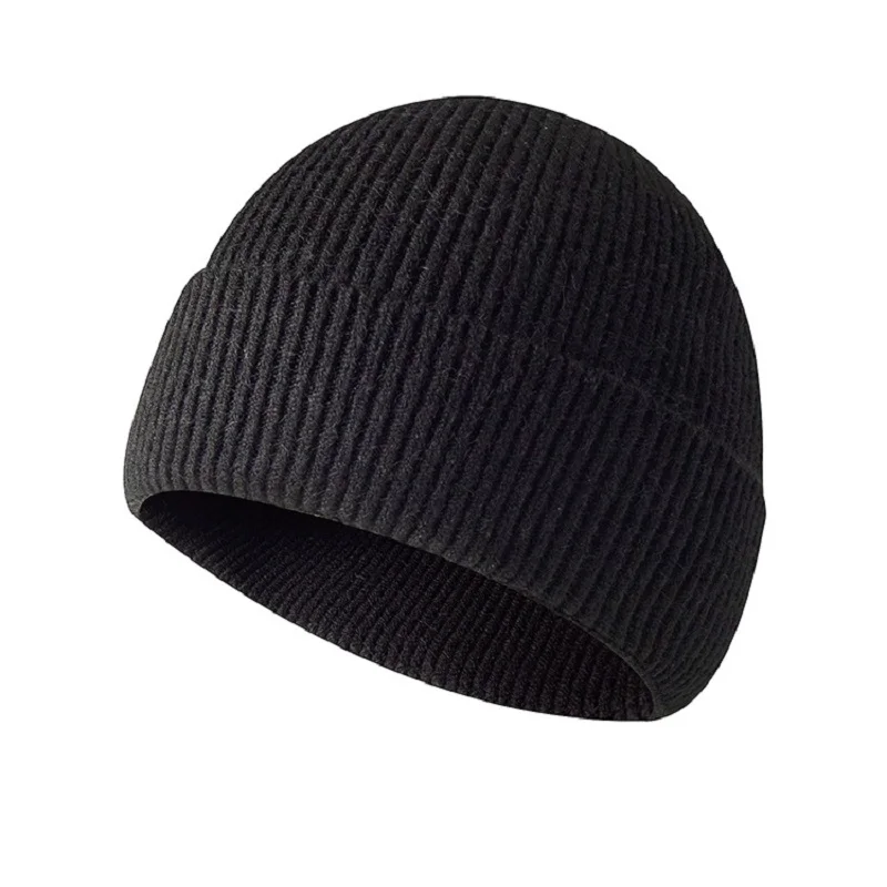 Czapka beanie bezszwowa zimowa unisex Czarny