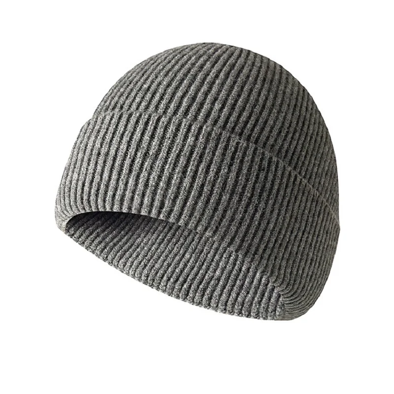 Czapka beanie bezszwowa zimowa unisex Szary
