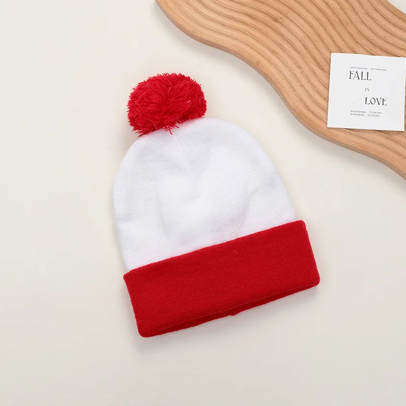 Czapka beanie z dzianiny unisex - jednolite kolory pastelowe Biały