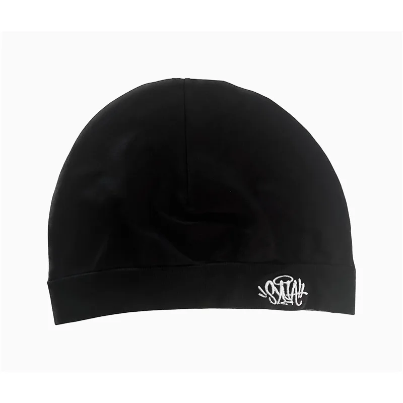 Czapka beanie dzianinowa do biegania ciepła Y2k unisex Czarno-biały