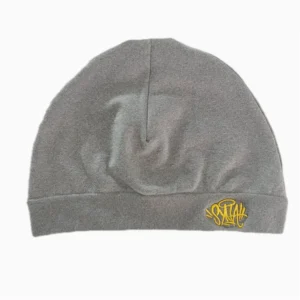Czapka beanie dzianinowa do biegania ciepła Y2k unisex Szary