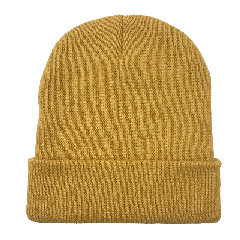 Czapka beanie unisex dzianinowa na jesień i zimę Imbir