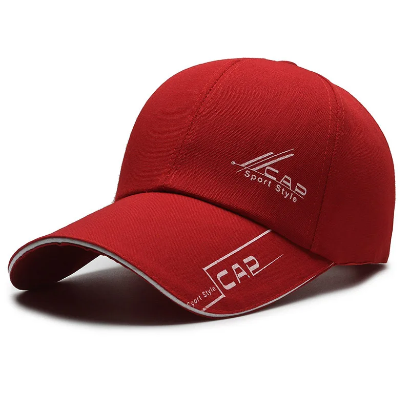 Czapka z długim daszkiem przeciwsłoneczna unisex Czerwony