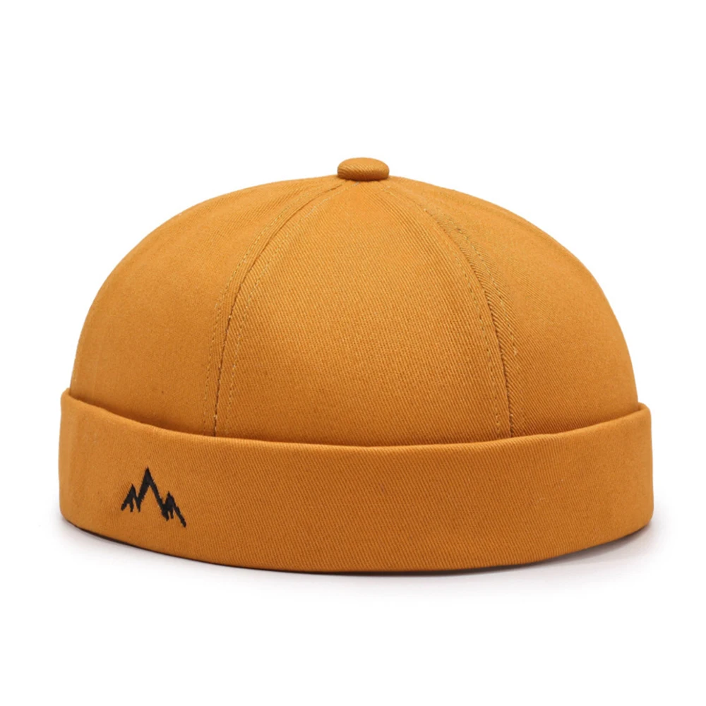 Czapka docker bez daszka unisex żółty