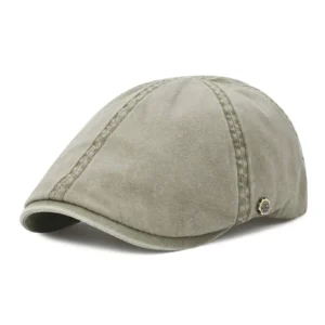 Czapka flat cap VOBOOM, bawełniana kaszkiet ivy męska i damska Khaki