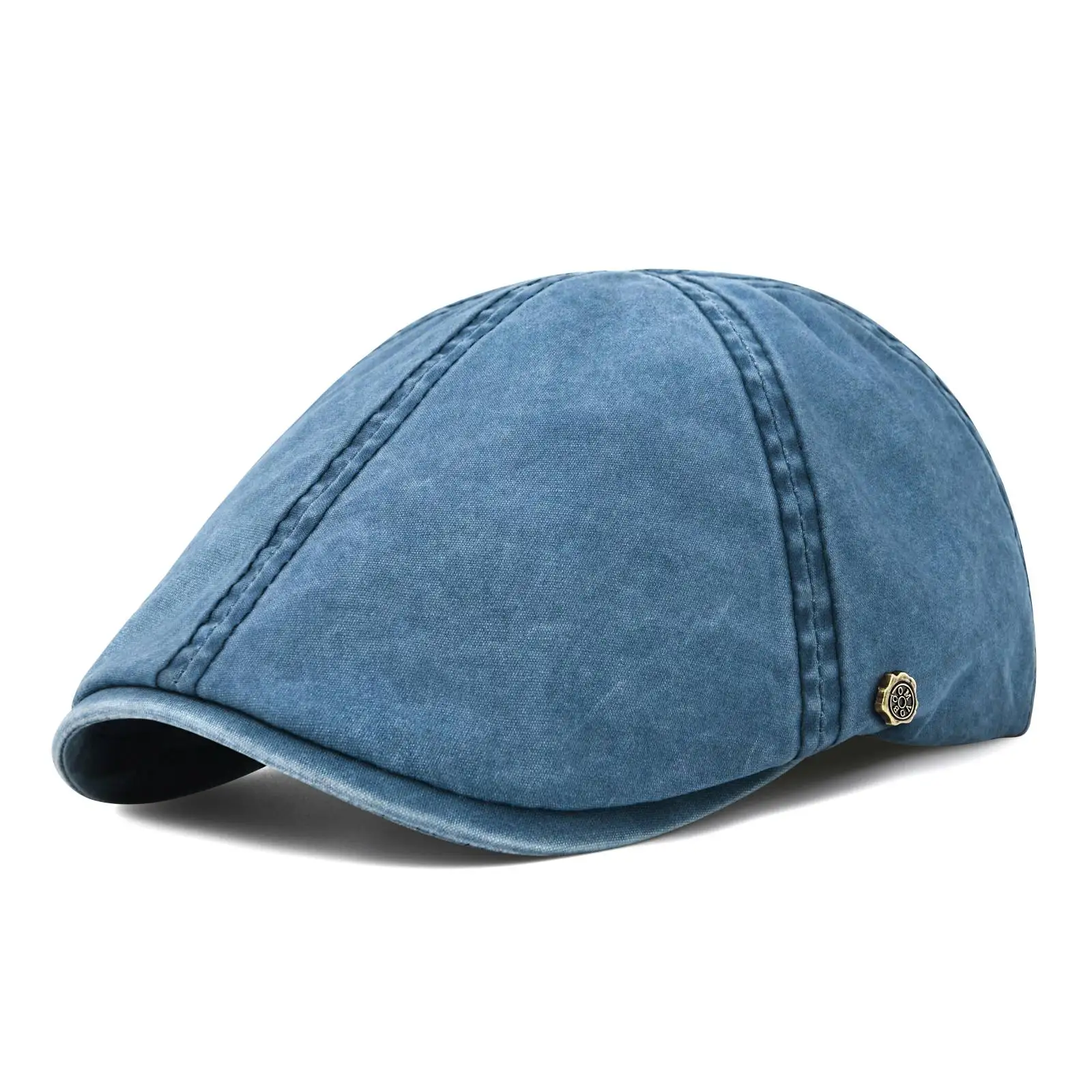 Czapka flat cap VOBOOM, bawełniana kaszkiet ivy męska i damska Granatowy