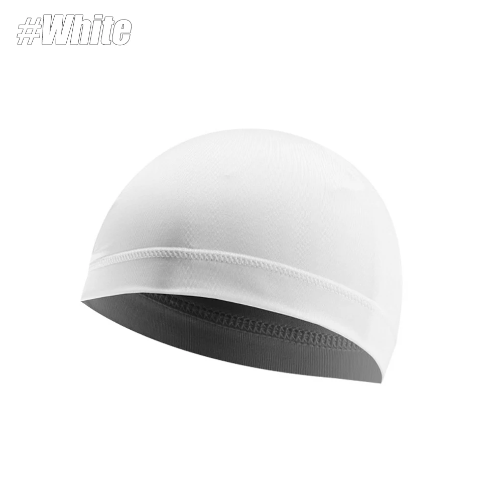 Czapka kolarska pod kask szybkoschnąca z filtrem UV Biały