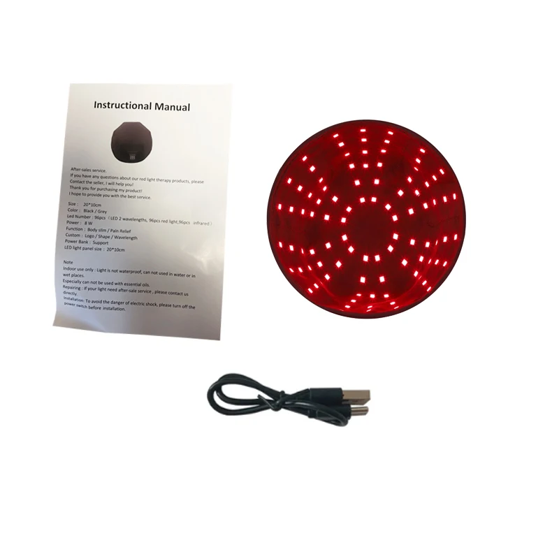 Czapka do terapii światłem czerwonym na porost włosów 96 LED Jasnoszary