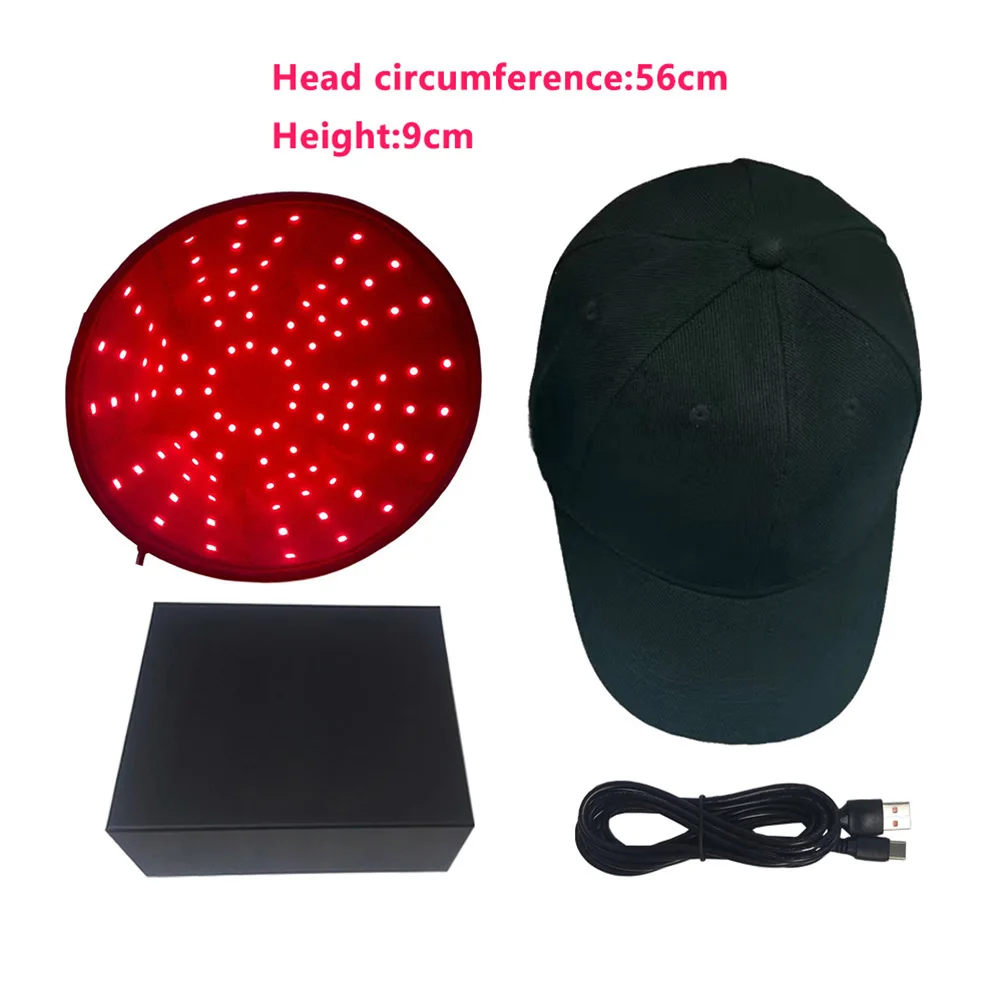 Czapka laserowa na porost włosów - terapia czerwonym światłem 660/850 nm Szary