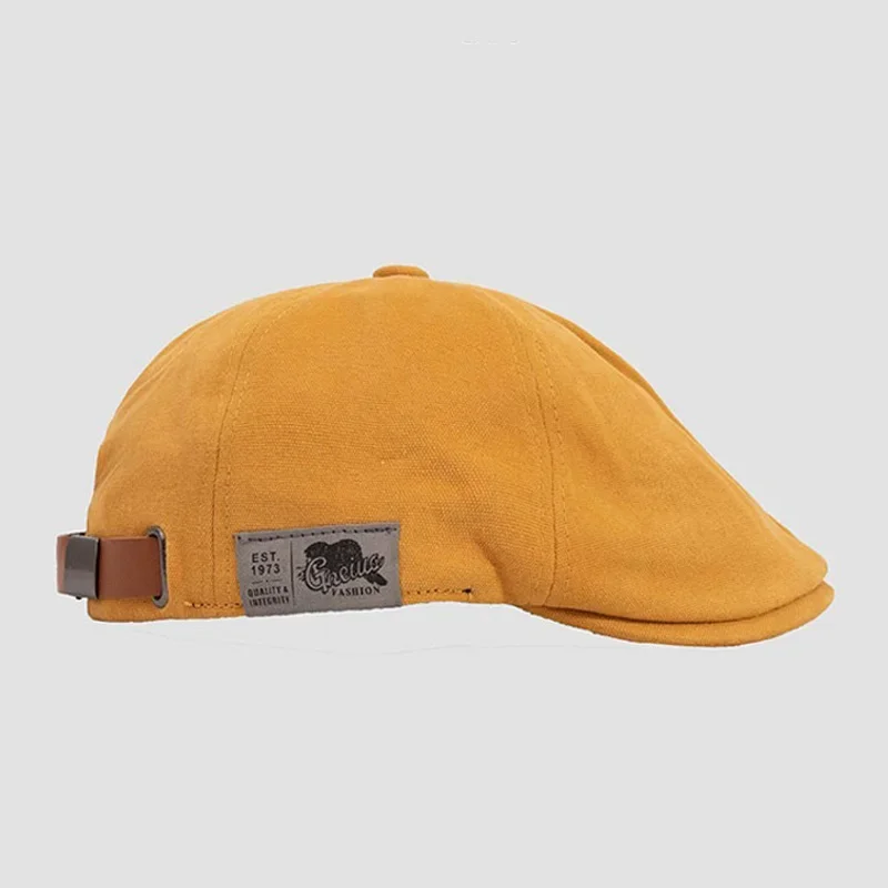 Czapka Peaky Blinders bawełniana - kaszkiet w stylu vintage Smt094 żółty