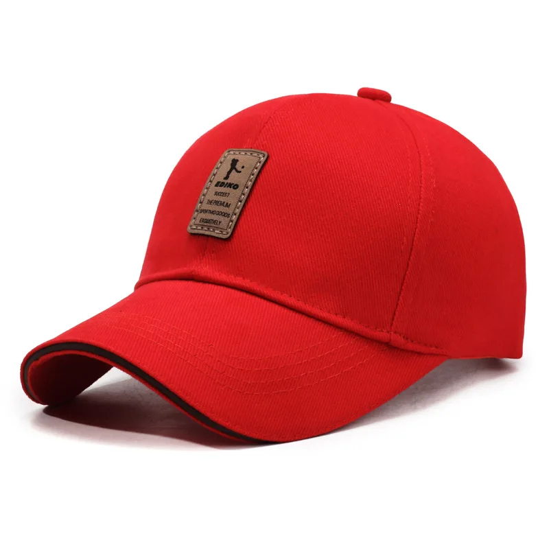 Czapka z daszkiem przeciwsłoneczna na podróże unisex Czerwony