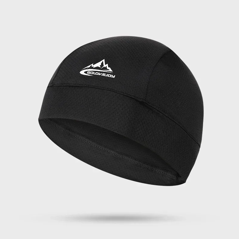 Czapka rowerowa pod kask szybkoschnąca anty-UV unisex Czarny