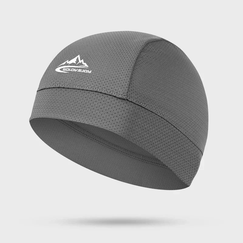 Czapka rowerowa pod kask szybkoschnąca anty-UV unisex Ciemnoszary