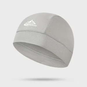 Czapka rowerowa pod kask szybkoschnąca anty-UV unisex Szary