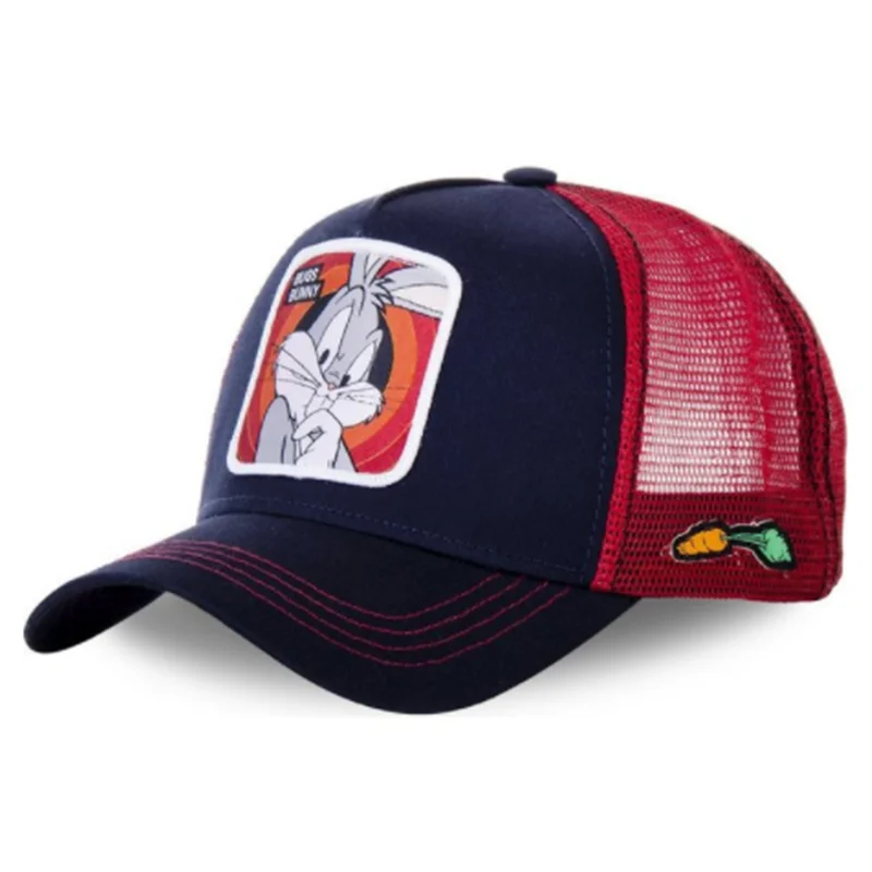 Czapka z daszkiem trucker z naszywką w stylu anime Granatowy
