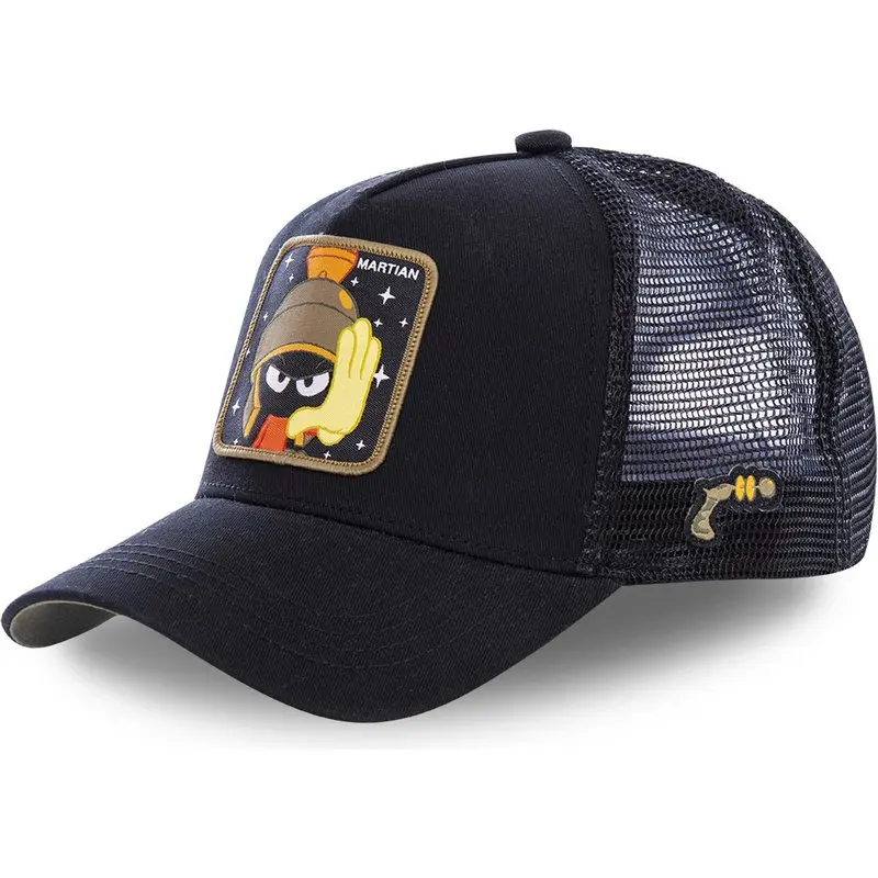 Czapka z daszkiem trucker z naszywką w stylu anime Czarny
