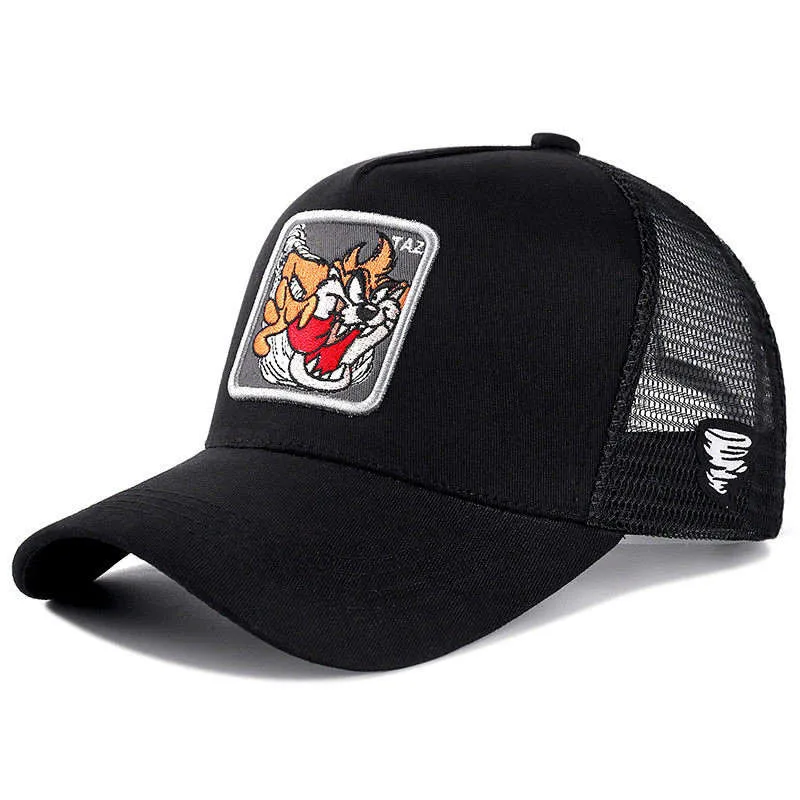 Czapka z daszkiem trucker z naszywką w stylu anime Szary