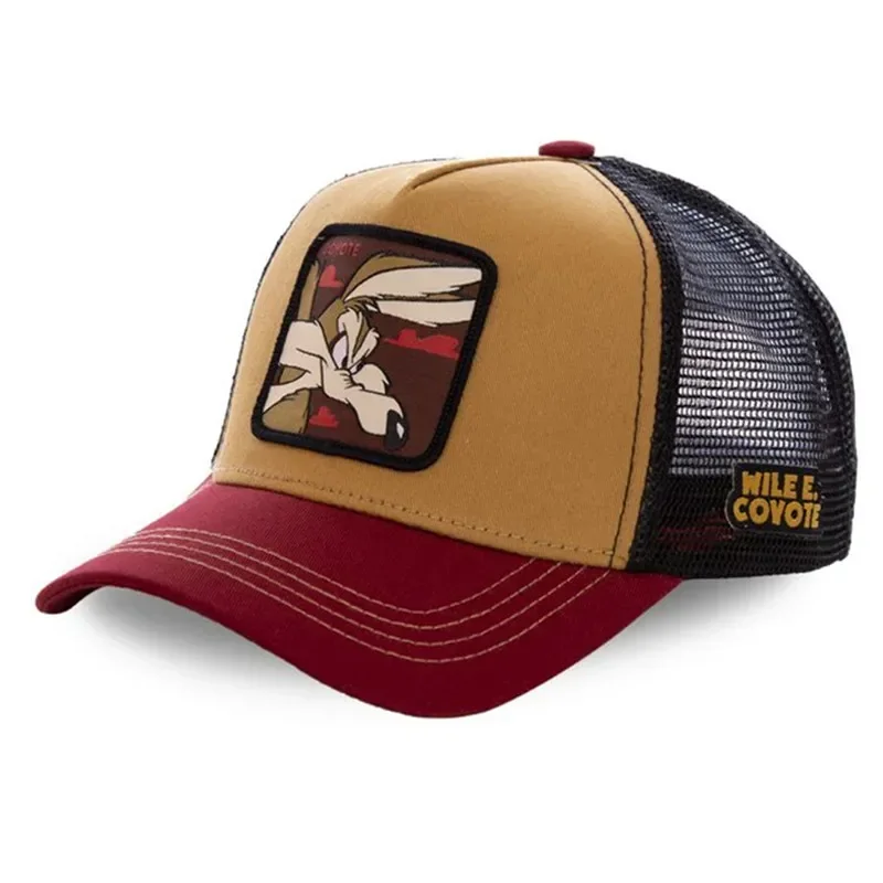 Czapka z daszkiem z naszywką trucker w stylu kreskówki Khaki