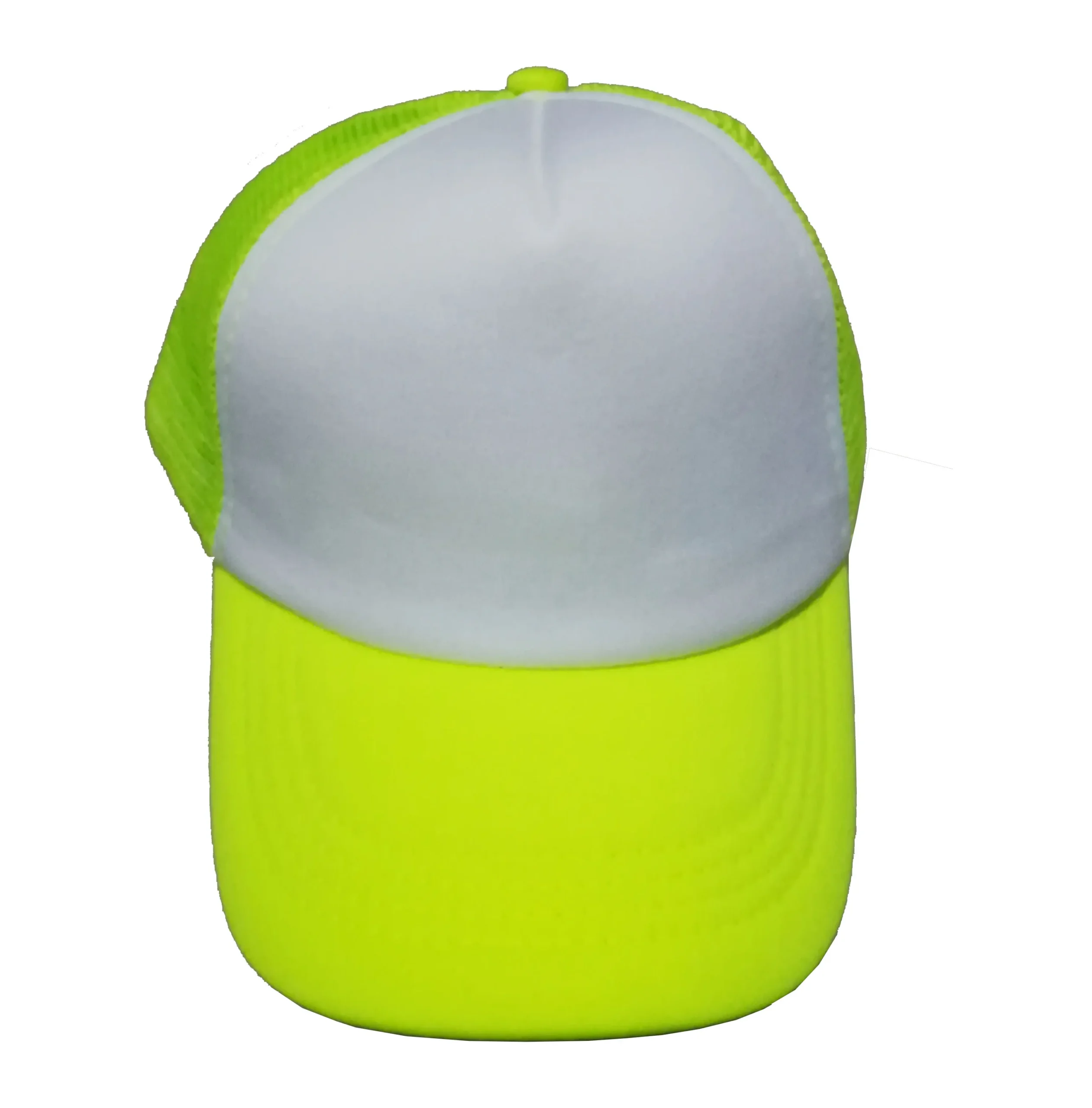 Czapka trucker z siatką 5-panelowa, letnia czapka z daszkiem Fluorescence yellow1