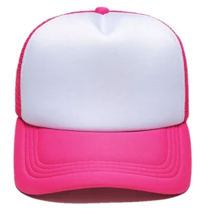 Czapka trucker z siatką 5-panelowa, letnia czapka z daszkiem Różowy