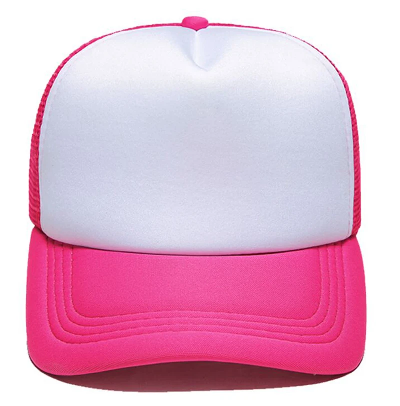 Czapka trucker z siatką 5-panelowa, letnia czapka z daszkiem Różowy
