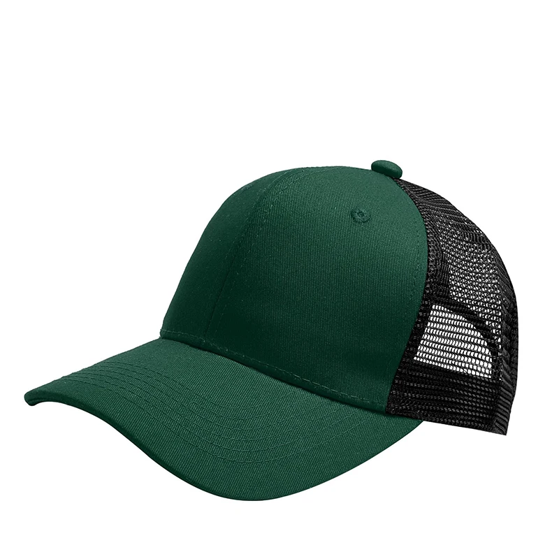 Czapka z daszkiem i siatką trucker z możliwością personalizacji Ciemnozielony