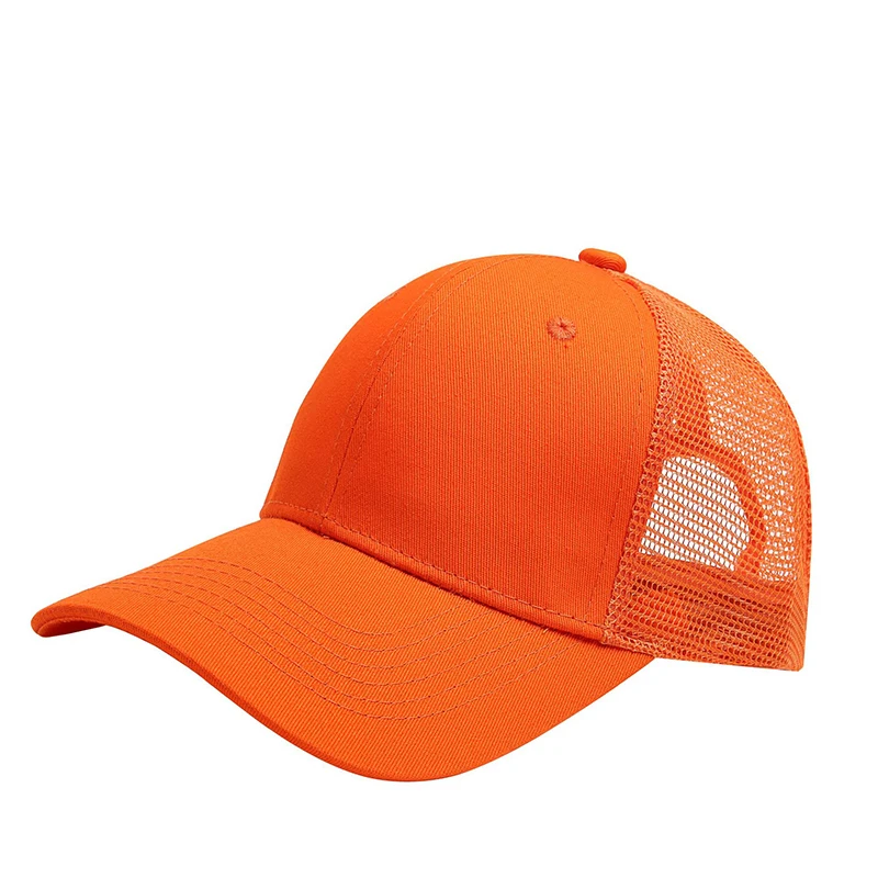 Czapka z daszkiem i siatką trucker z możliwością personalizacji Pomarańczowy
