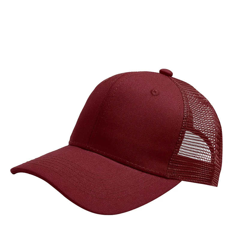 Czapka z daszkiem i siatką trucker z możliwością personalizacji Bordowy