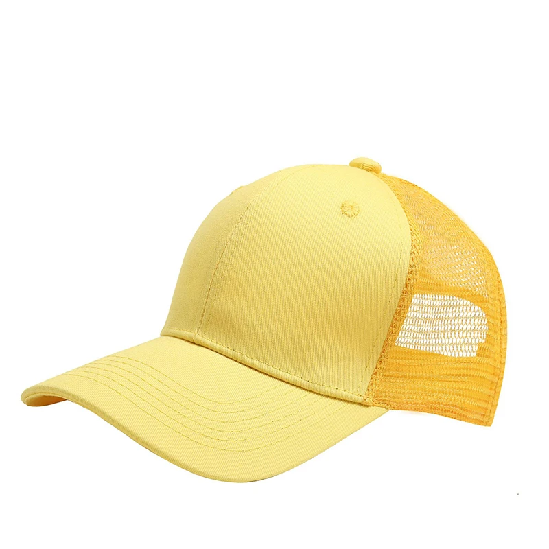 Czapka z daszkiem i siatką trucker z możliwością personalizacji Żółty