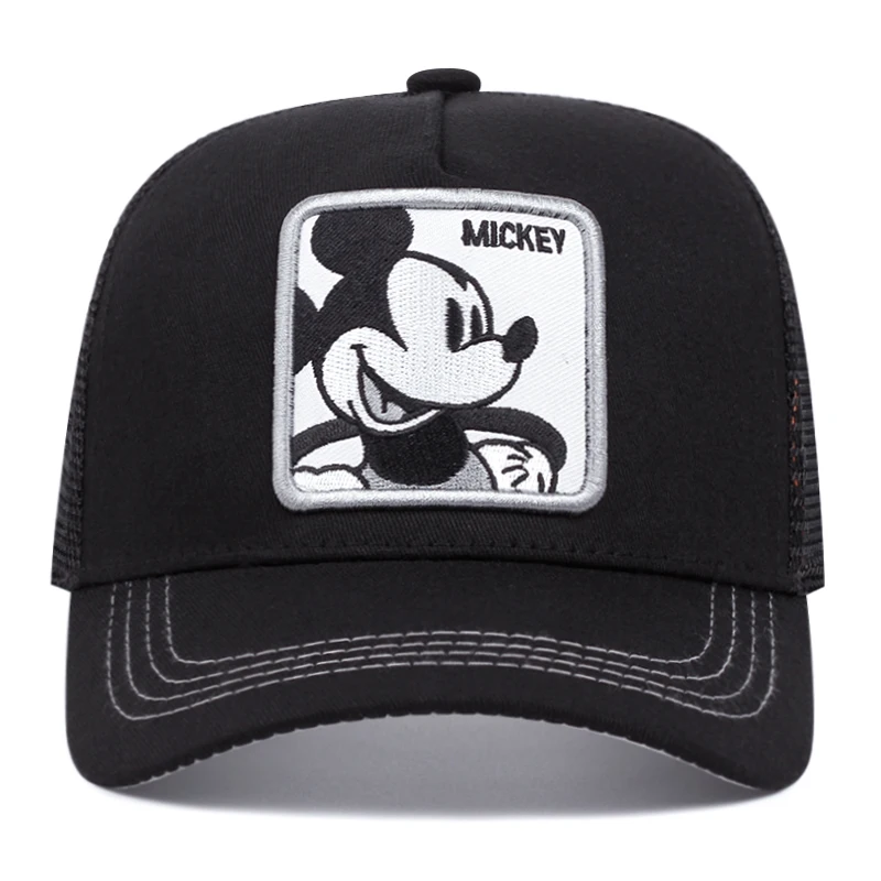Czapka z daszkiem bawełniana trucker z motywem anime Czarny
