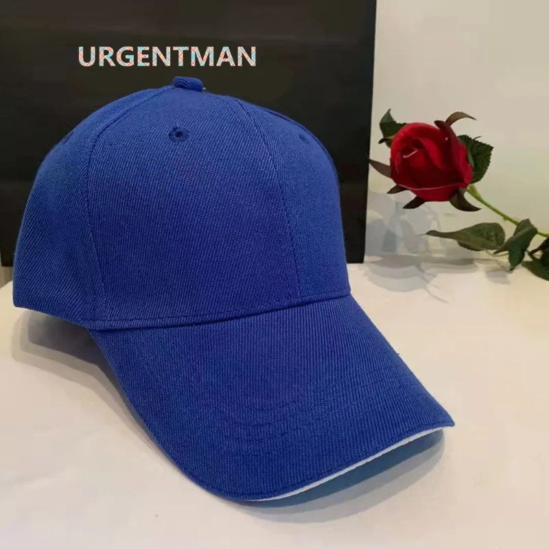 Czapka z daszkiem akrylowa unisex dad hat regulowana Niebieski