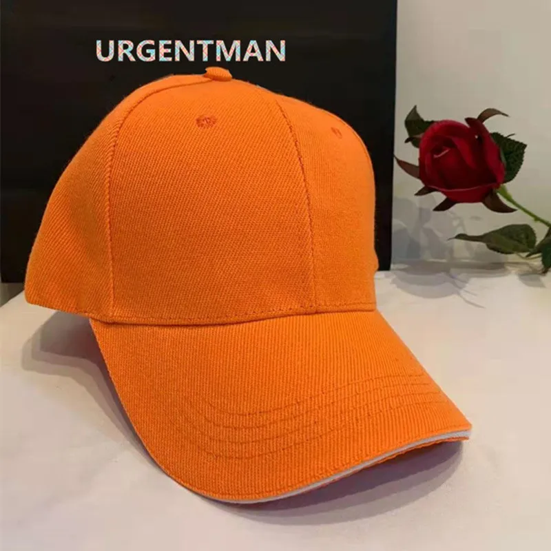 Czapka z daszkiem akrylowa unisex dad hat regulowana Pomarańczowy